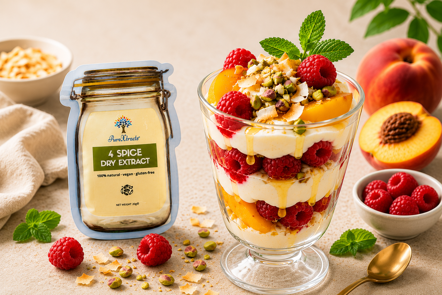 Frozen Peach & Raspberry Sundae- PureXtracts