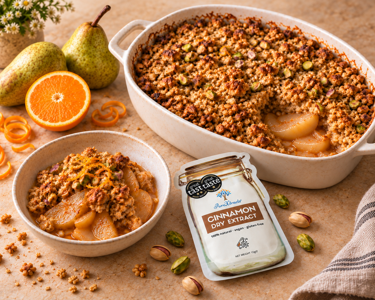 Maple, Orange & Cinnamon Pear Crumble- Purextracts