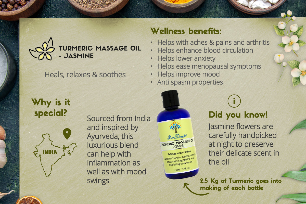 Turmeric Massage Oil - Jasmine - PureXtracts