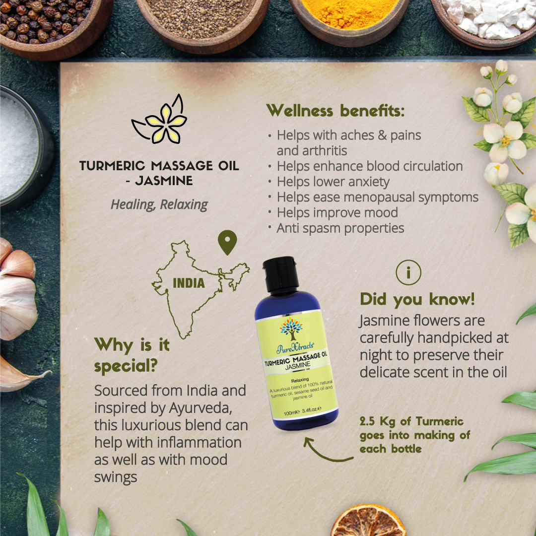 Turmeric Massage Oil - Jasmine - PureXtracts