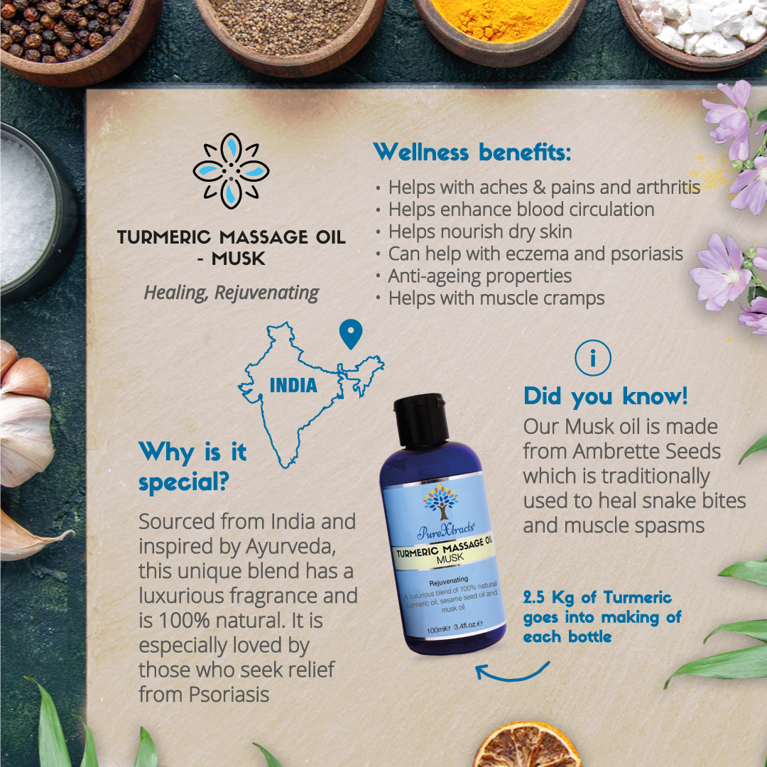 Turmeric Massage Oil - Musk - PureXtracts